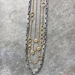 Lucky Brand 3 Chain Necklace